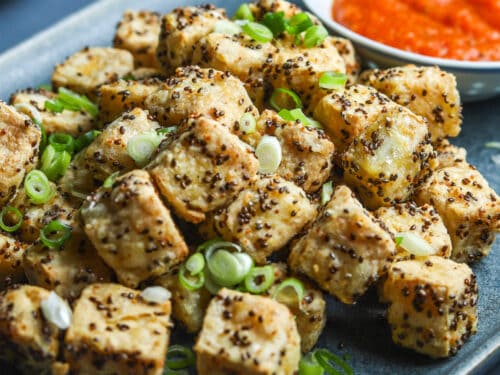 Crispy Air Fryer Tofu with Chia Seeds - Cooking With Camilla