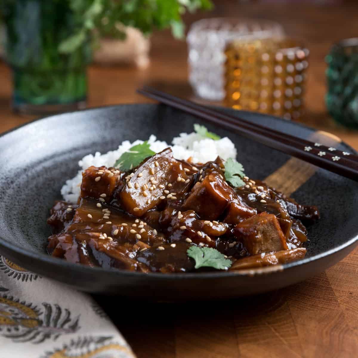 Chinese Braised Aubergine and Tofu-image